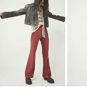 Free People Velvet Flare Slim Pant